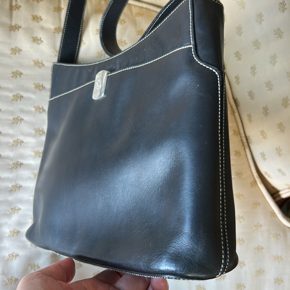 RALPH LAUREN Black Leather Shoulder Bag - Picture 9 of 10